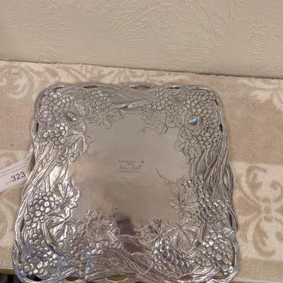 vintage Arthur Court 12-inch square serving tray from the 1993 "Grapevine Winery" collection. Box included