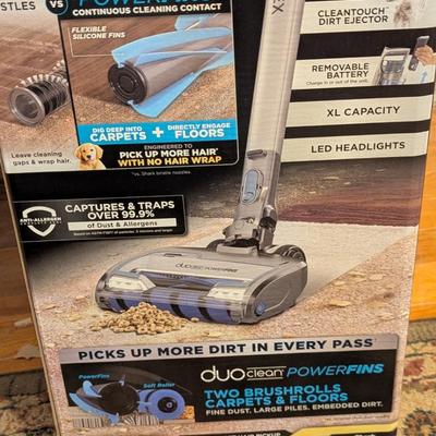 Shark Vertex coordless sweeper in box