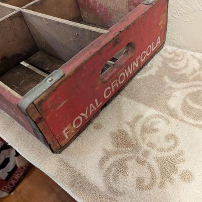 vintage Royal Crown Cola wooden soda crate