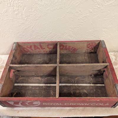 vintage Royal Crown Cola wooden soda crate