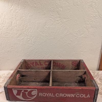 vintage Royal Crown Cola wooden soda crate
