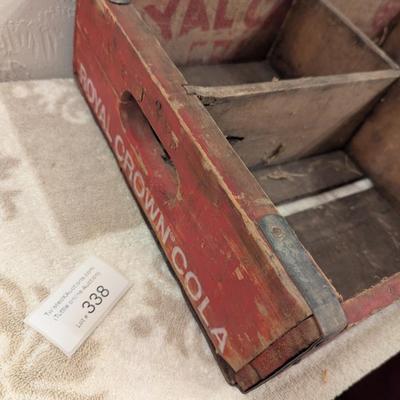 vintage Royal Crown Cola wooden soda crate