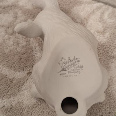 Boehm Rabbit Newborn Sleeping bisque porcelain figurine