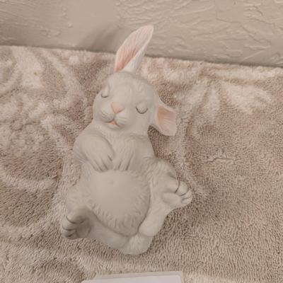 Boehm Rabbit Newborn Sleeping bisque porcelain figurine