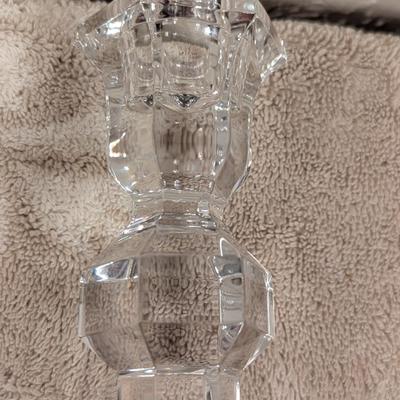 MVSL val St. lambert Gardienia heavy lead crystal candlesticks