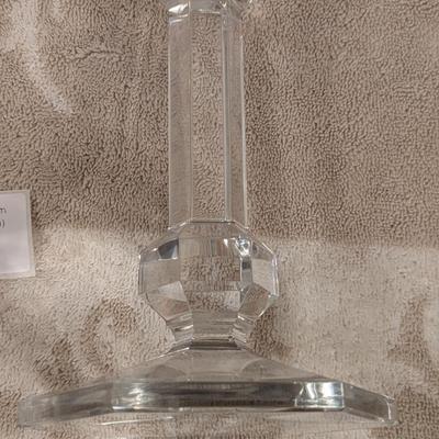 MVSL val St. lambert Gardienia heavy lead crystal candlesticks