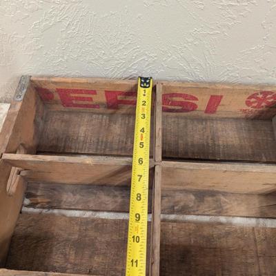 vintage wooden Pepsi-Cola bottle crate likely from 50s or 60s