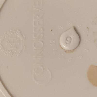 Connoisserve white insulated carafe or beverage server with a swirl design