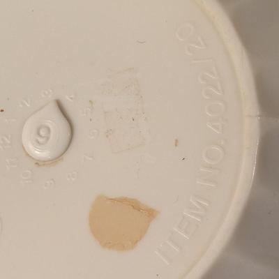 Connoisserve white insulated carafe or beverage server with a swirl design