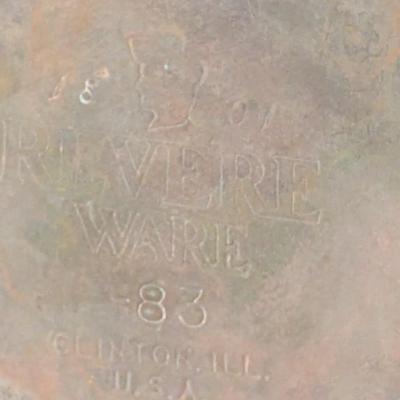  Revere Ware copper-clad stainless steel stovetop coffee percolator. 