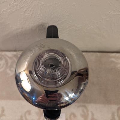  Revere Ware copper-clad stainless steel stovetop coffee percolator. 