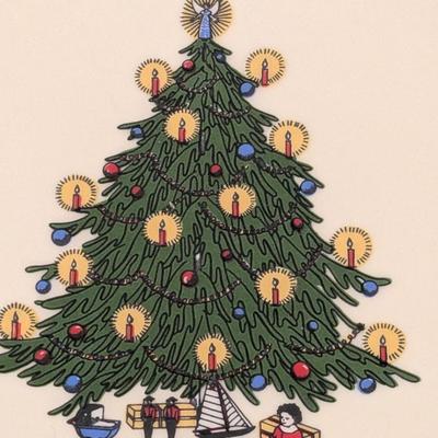 vintage B.C. Clark Christmas Tree plates, which are a limited-edition annual collectible plates