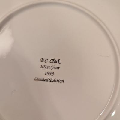 vintage B.C. Clark Christmas Tree plates, which are a limited-edition annual collectible plates