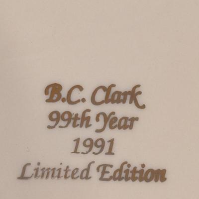 vintage B.C. Clark Christmas Tree plates, which are a limited-edition annual collectible plates