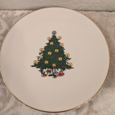 vintage B.C. Clark Christmas Tree plates, which are a limited-edition annual collectible plates