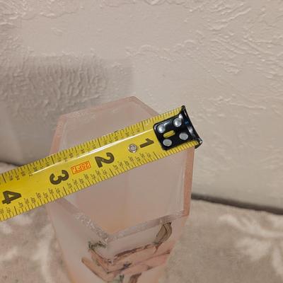 vintage Daum Nancy art glass vase with a floral design,