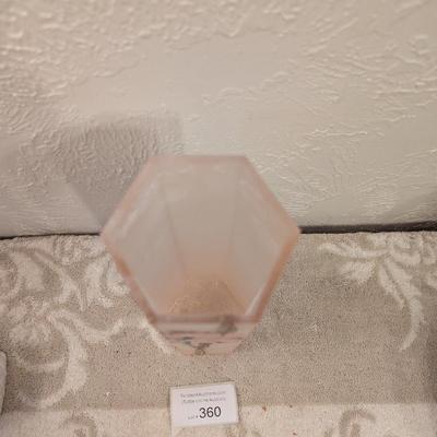 vintage Daum Nancy art glass vase with a floral design,