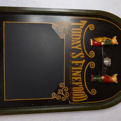 Sale Photo Thumbnail #69: Kitchen Chalkboard Menu "Today's Fine Food" 24"x16"X1"