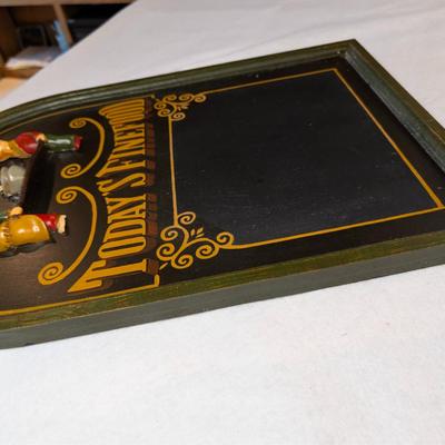 Sale Photo Thumbnail #71: Kitchen Chalkboard Menu "Today's Fine Food" 24"x16"X1"