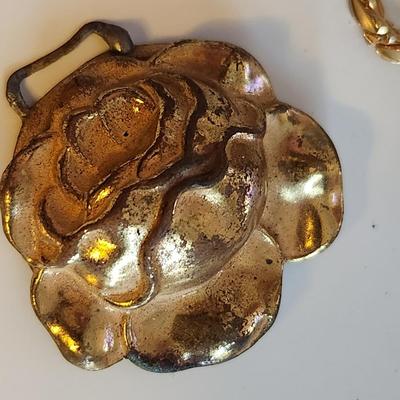 Sale Photo Thumbnail #415: This lot is for a gathering of Vintage Buckles & Bows. This belt buckles and shoe clips are what they are.  Use them as is or make them into whatever you might fancy.  A few gems are missing but it is a nice little collection.