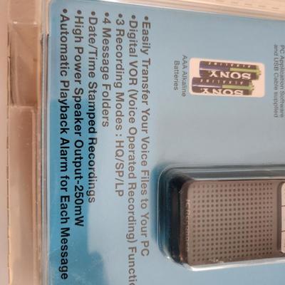 Sale Photo Thumbnail #430: This lot is for a barely used Sony Voice Recorder.  This is a model ICD-P320.  Google it for full details of its capabilities.  In original packaging with all the information included.