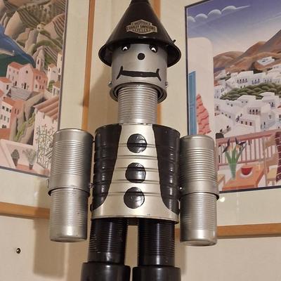 Sale Photo Thumbnail #115: Harley hung in a local bar from the 1970s until it closed during Covid. He is articulated & hand made by a local Motorcycle Club that is still in existence today!