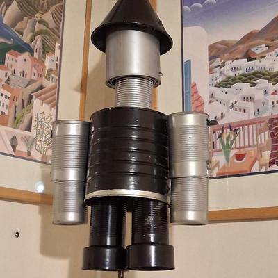 Sale Photo Thumbnail #113: Harley hung in a local bar from the 1970s until it closed during Covid. He is articulated & hand made by a local Motorcycle Club that is still in existence today!