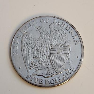 Republic of Liberia $5 Coin