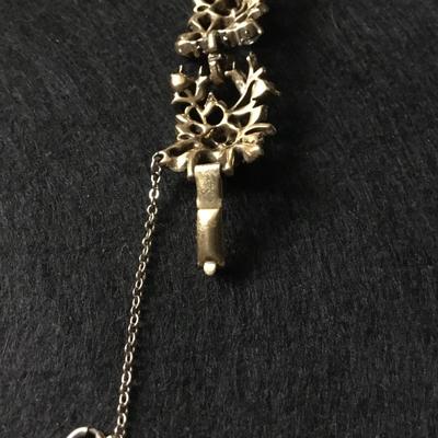 Vintage Coro Navarre purple and lilac rhinestones locking bracelet