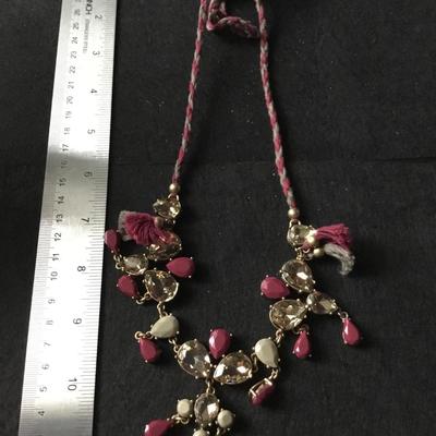 J crew necklace with yarn