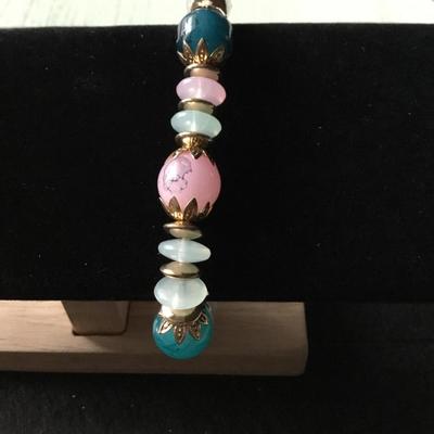 Bohemian beaded stretch bracelet