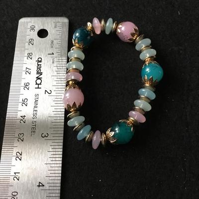 Bohemian beaded stretch bracelet