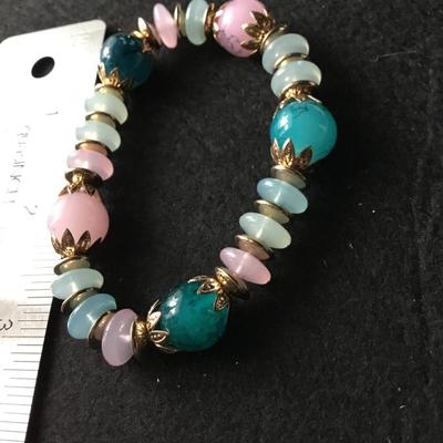 Bohemian beaded stretch bracelet