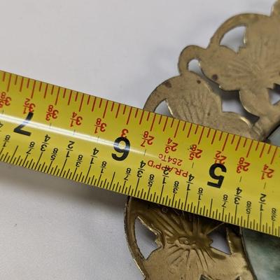 Vintage 1950's Framed Lithograph Art Prints Gold Tone Butterfly Frames