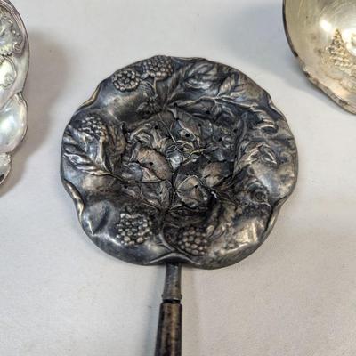 3 Marked Spoons - Antique Wm A. Rogers Silver Plate Grapes Spoon - ABCO Silver Plate Spoon & 1 Unknown Mark