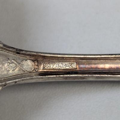 3 Marked Spoons - Antique Wm A. Rogers Silver Plate Grapes Spoon - ABCO Silver Plate Spoon & 1 Unknown Mark