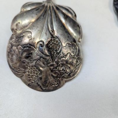 3 Marked Spoons - Antique Wm A. Rogers Silver Plate Grapes Spoon - ABCO Silver Plate Spoon & 1 Unknown Mark
