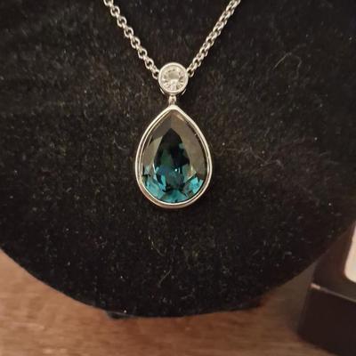 Sale Photo Thumbnail #151: This necklace was designed by the "Nice" company in Mexico. Fine Jewelry was created there such as this necklace. 18 karat heavy rolled white gold with a Rhodium finish. This is an amazing necklace. Costume ring with Topaz color stone marked JS