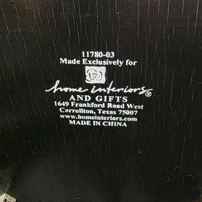 Home Interiors Vintage Red Clock Box – Faux Snakeskin Finish Decorative Storage Chest with Quartz Clock