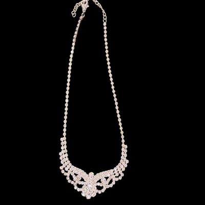 Sale Photo Thumbnail #300: Rhinestone Necklace and Bracelet Set  Provides a dazzling, elegant look.