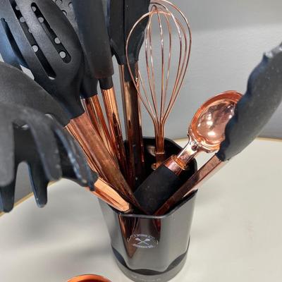 Copper color cooking utensils