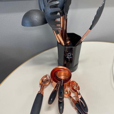 Copper color cooking utensils