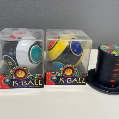 K-Ball and Rubik hat games