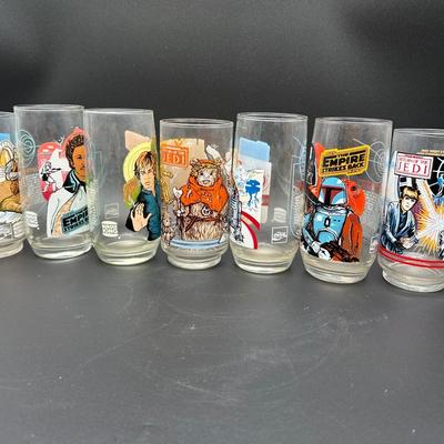 Vintage 1983 Star Wars Burger King Coca-Cola Collector Glasses – Complete Set of 8