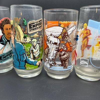 Vintage 1983 Star Wars Burger King Coca-Cola Collector Glasses – Complete Set of 8