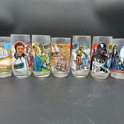 Vintage 1983 Star Wars Burger King Coca-Cola Collector Glasses – Complete Set of 8