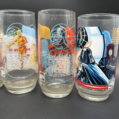 Vintage 1983 Star Wars Burger King Coca-Cola Collector Glasses – Complete Set of 8