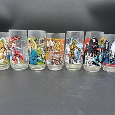 Vintage 1983 Star Wars Burger King Coca-Cola Collector Glasses – Complete Set of 8
