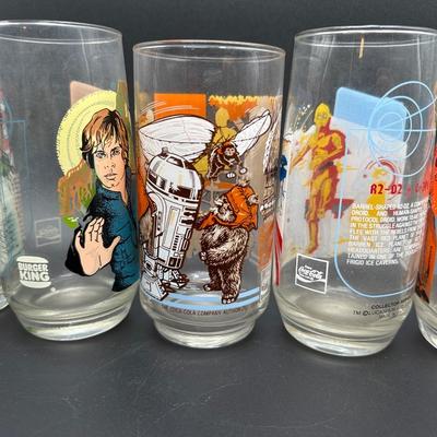 Vintage 1983 Star Wars Burger King Coca-Cola Collector Glasses – Complete Set of 8