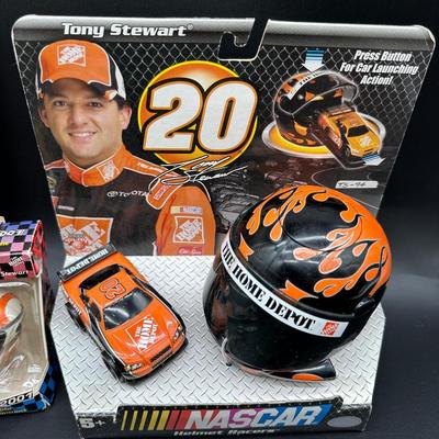 Tony Stewart #20 Home Depot NASCAR Memorabilia Lot – Figures, Diecast, Helmet, Ornaments & More